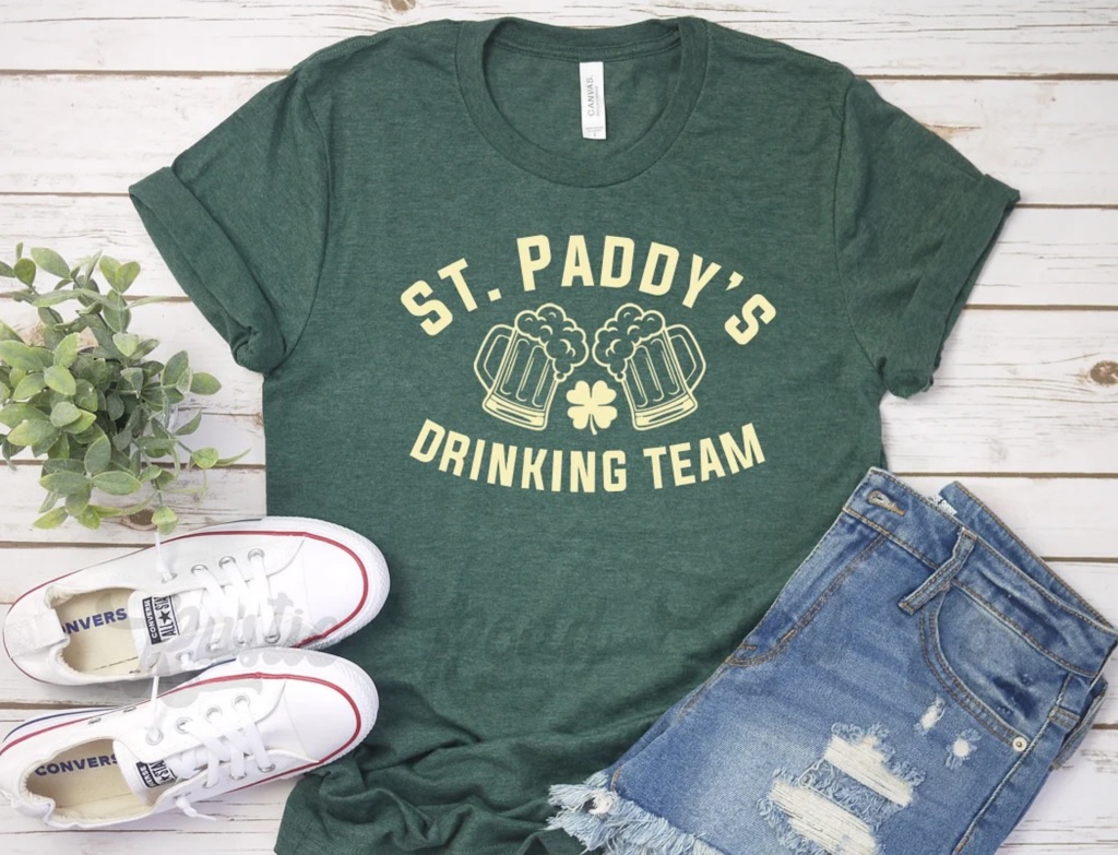St. Patrick's Day t-shirt featuring an old-timey Irish pub